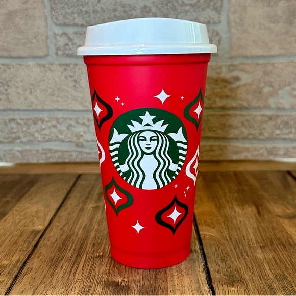 Starbucks 2023 Red Limited Edition Red White Green Ornament Reusable Holiday Cup - Picture 2 of 8